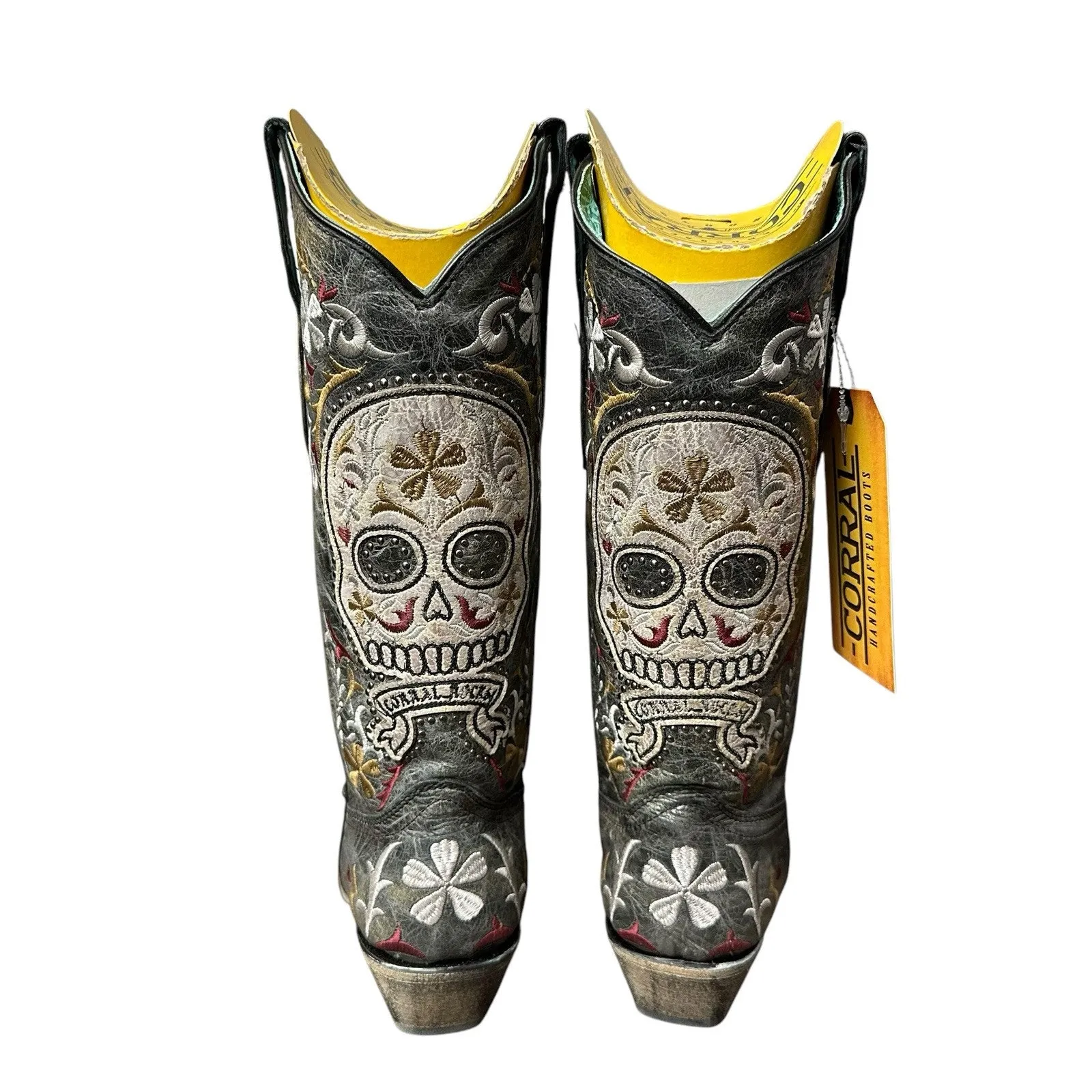 CORRAL Women’s 6.5 SUGAR SKULL EMBROIDERY WESTERN BOOTS - Image 5