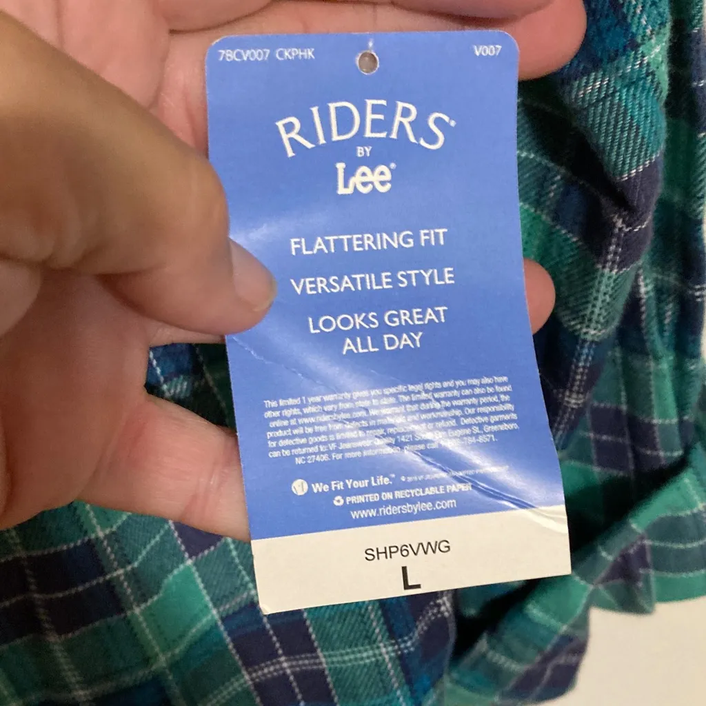 Riders by Lee Green and Blue Plaid Blazer - Image 2