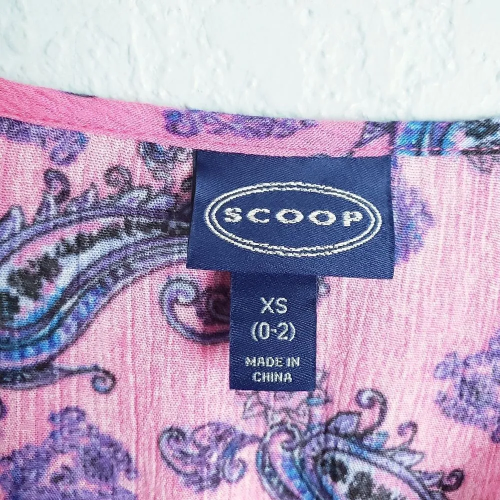 Scoop Crochet Pink Bohemian Long Sleeve Mini Dress - Image 5