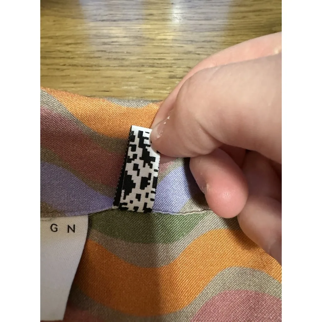 Asos Design Colorful Button Up Shirt Womens Sz 2XL To Fit‎ Chest Viscose Preppy - Image 5