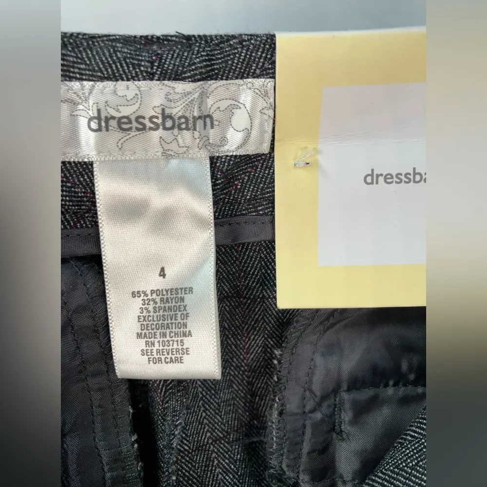 Dress‎ Barn Trouser Leg Grey Plaid Pants Womens Size 4 - Image 6