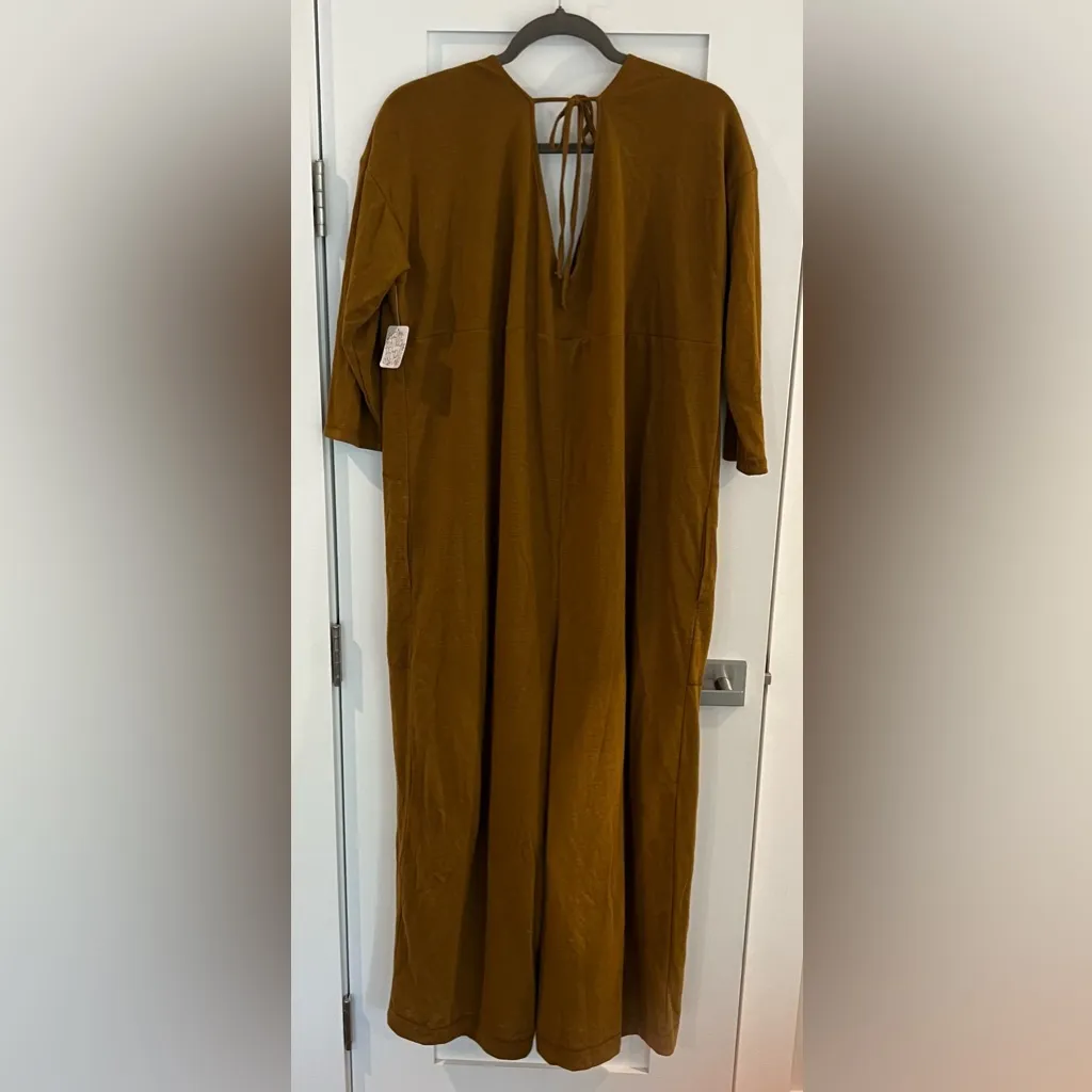 Free People Beach Big Sur Jumpsuit NWT Brown Size M - Image 4
