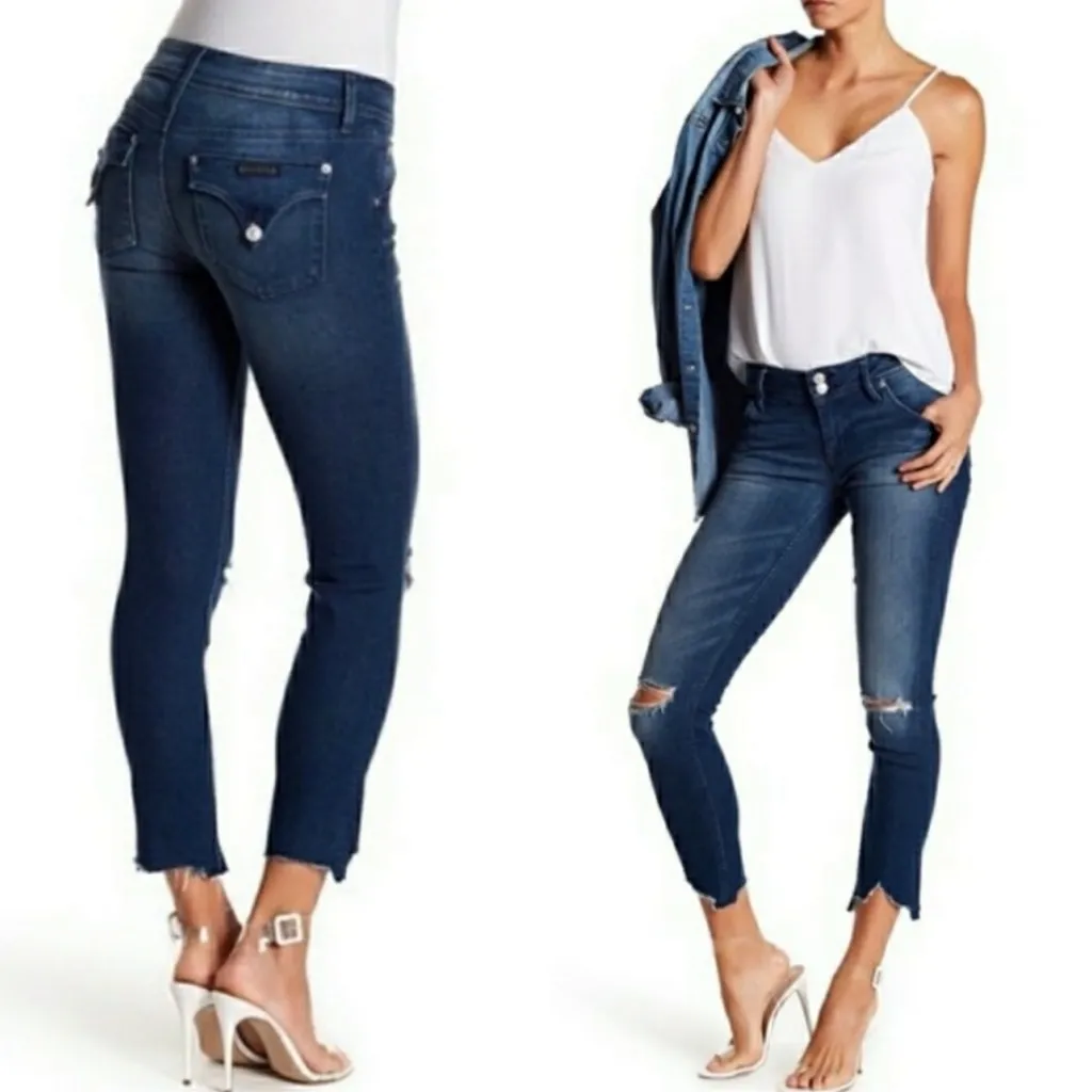 Hudson Jeans Collin Flap Skinny Crop Distressed Frayed Hem Jean 27 - Image 14