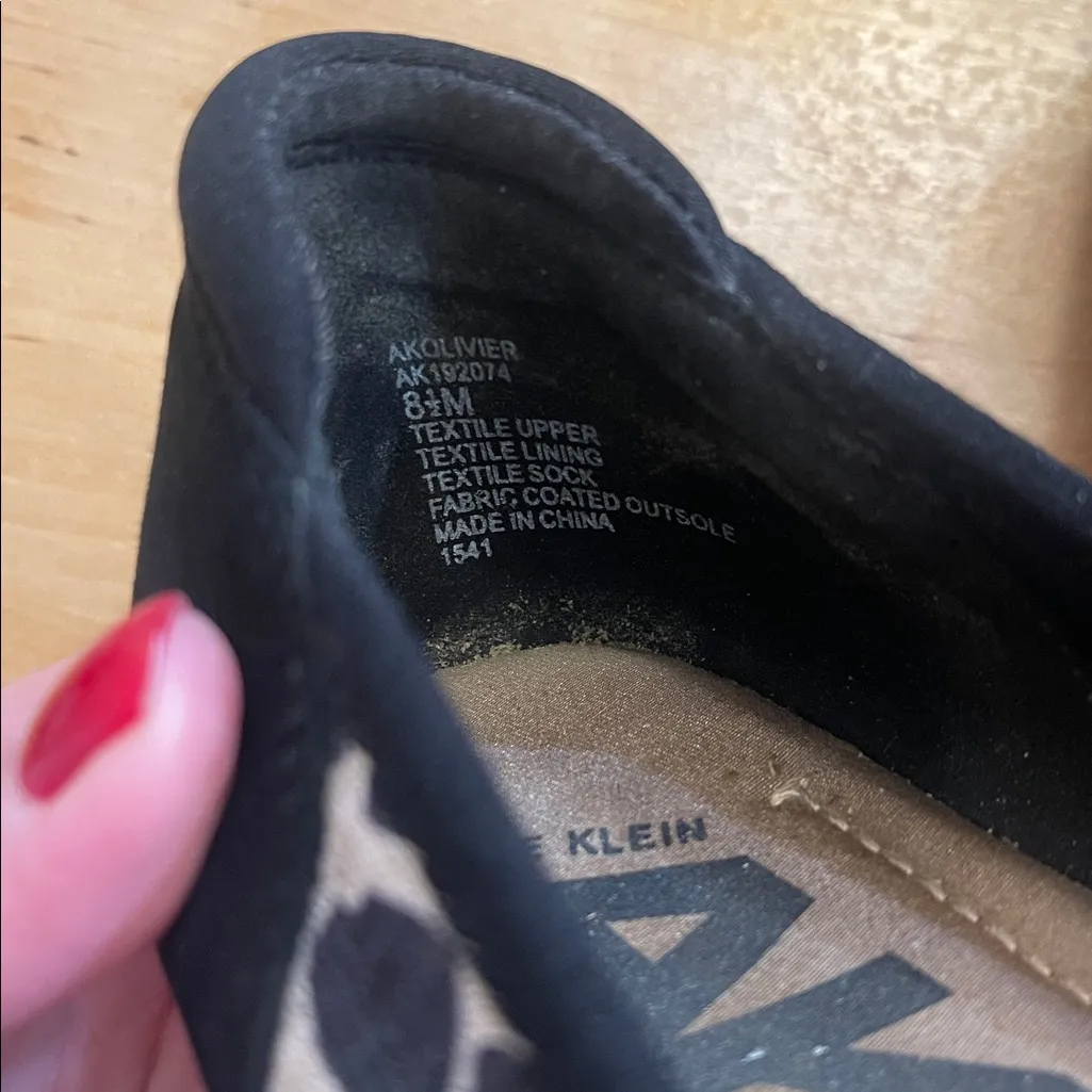 Anne Klein Sport Leopard Print Pointy Toe Ballet Flats Black Size 8.5 - Image 7