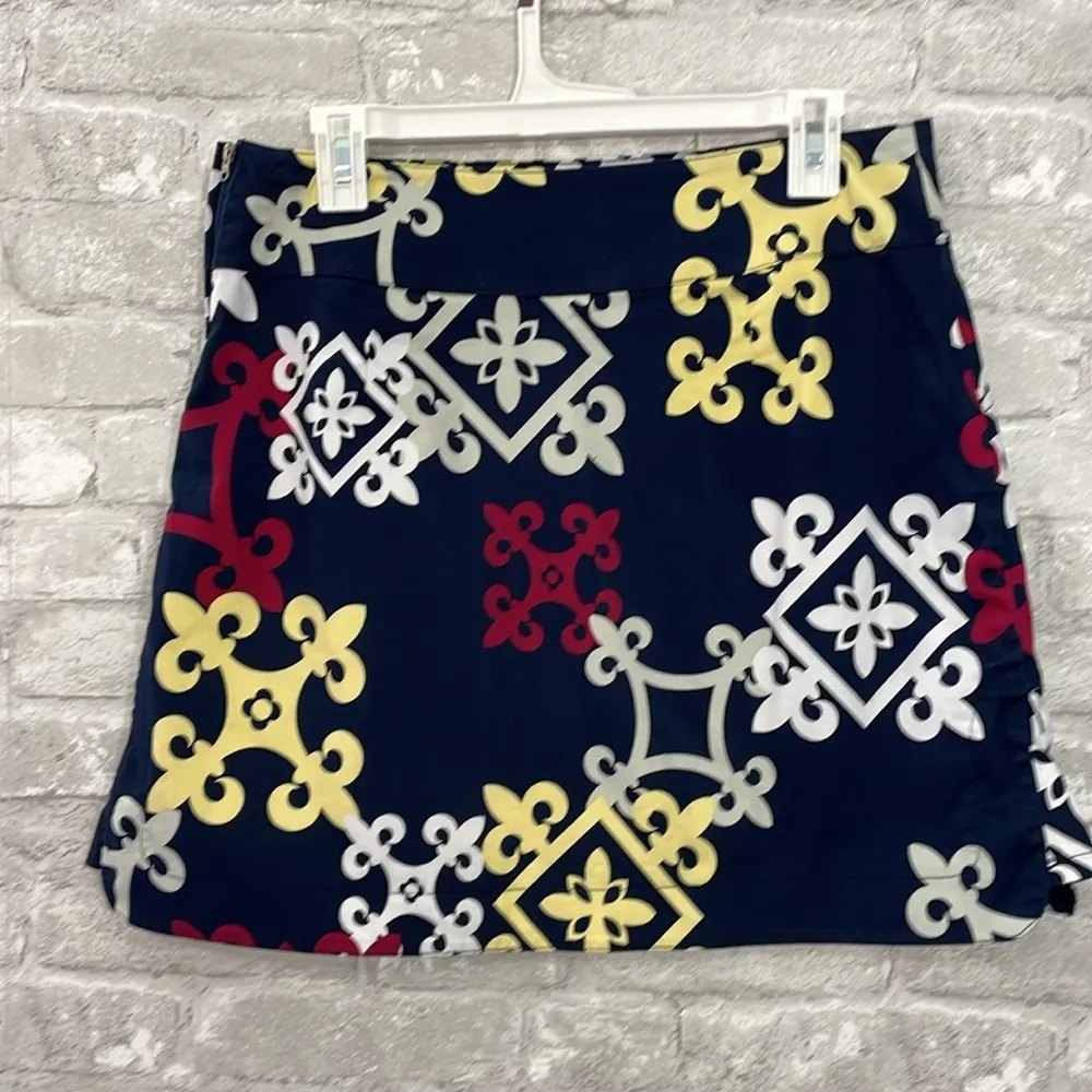 Lija Navy Print Golf Skort Blue Size 12 - Image 4