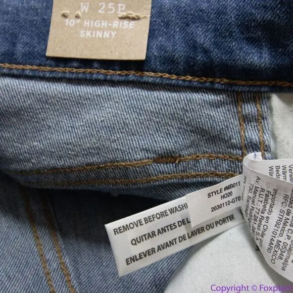 NEW‎ Madewell Petite 10" High-Rise Skinny Jeans Dewitt Wash: Button-Front, 24P - Image 16