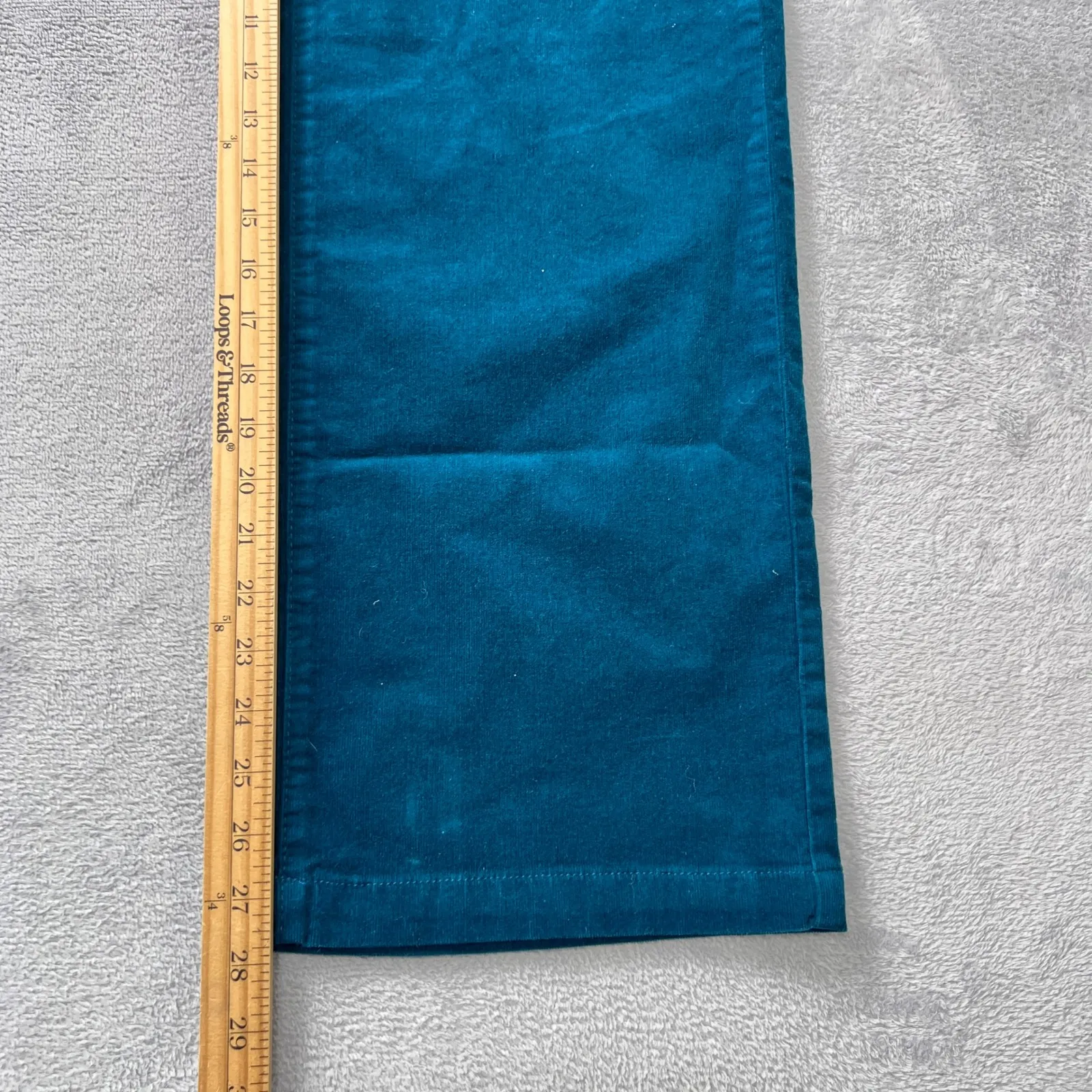 St‎ Johns Bay Petite Corduroy Wide Leg Pants High Rise Rich Teal 2P Fall NWT - Image 8