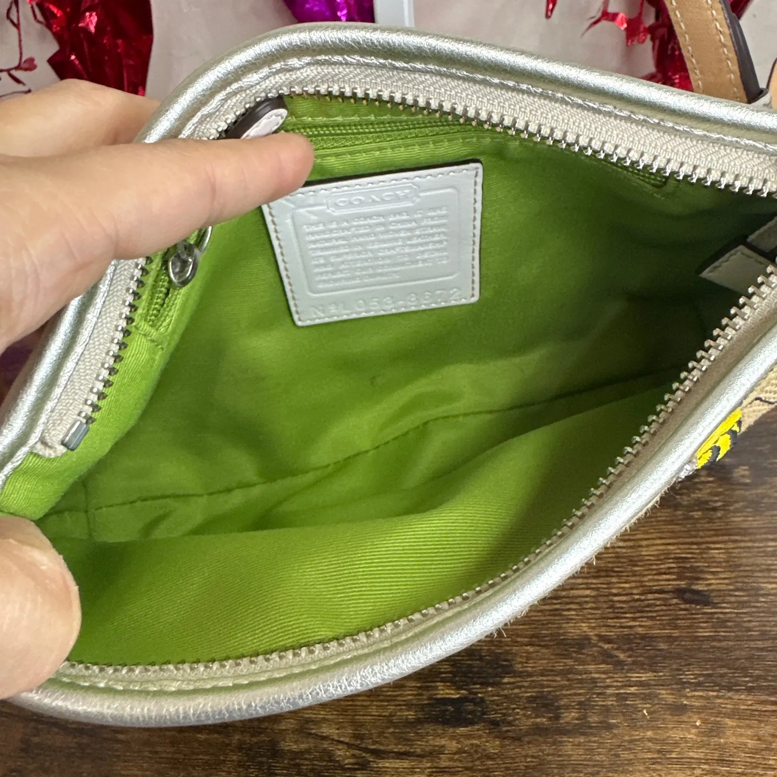 y2k COACH Vintage Bumble Bee Floral Mini Bag Demi - Image 7