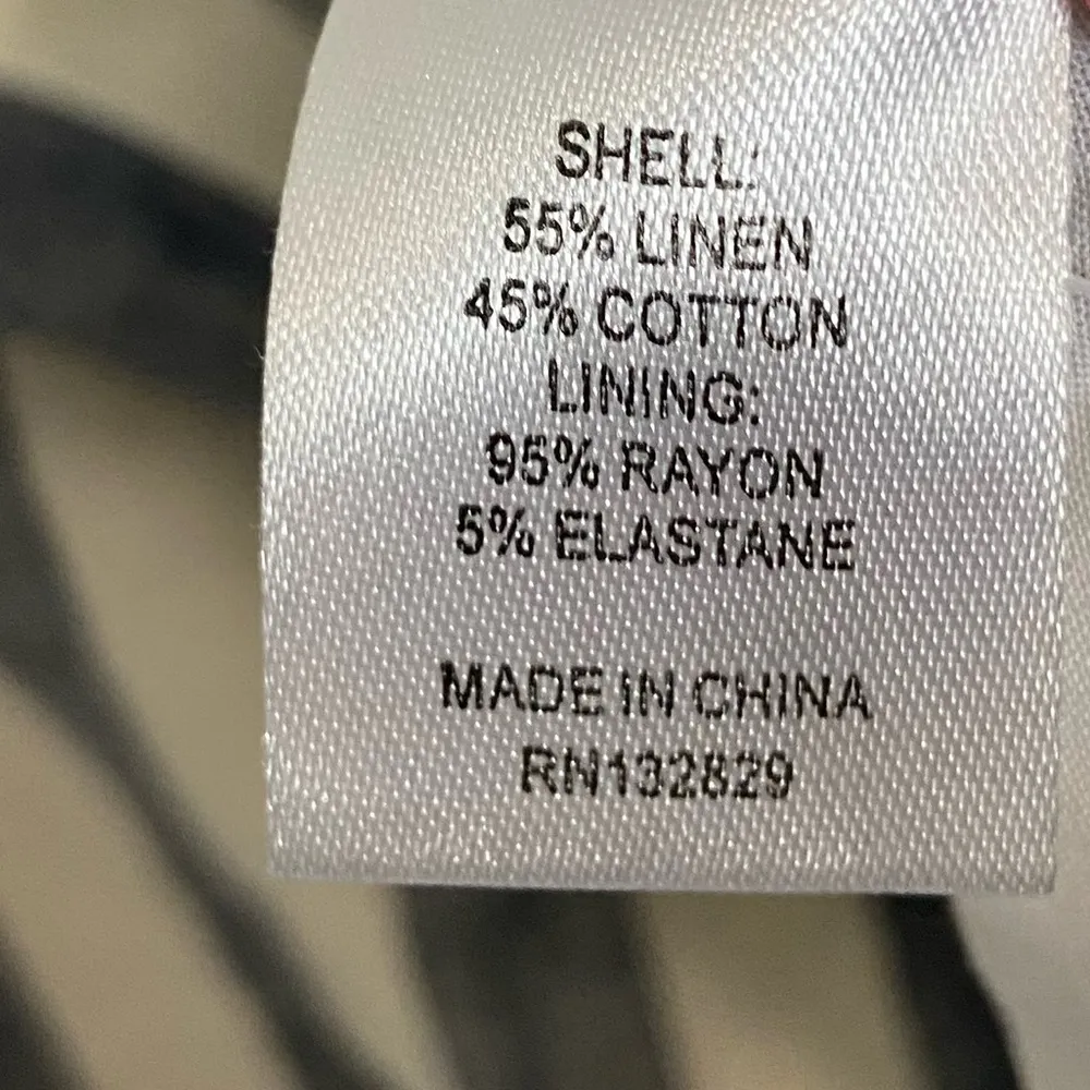 L'ACADEMIE Poppy Linen Blend Blue White Striped Blazer Size Small - Image 3