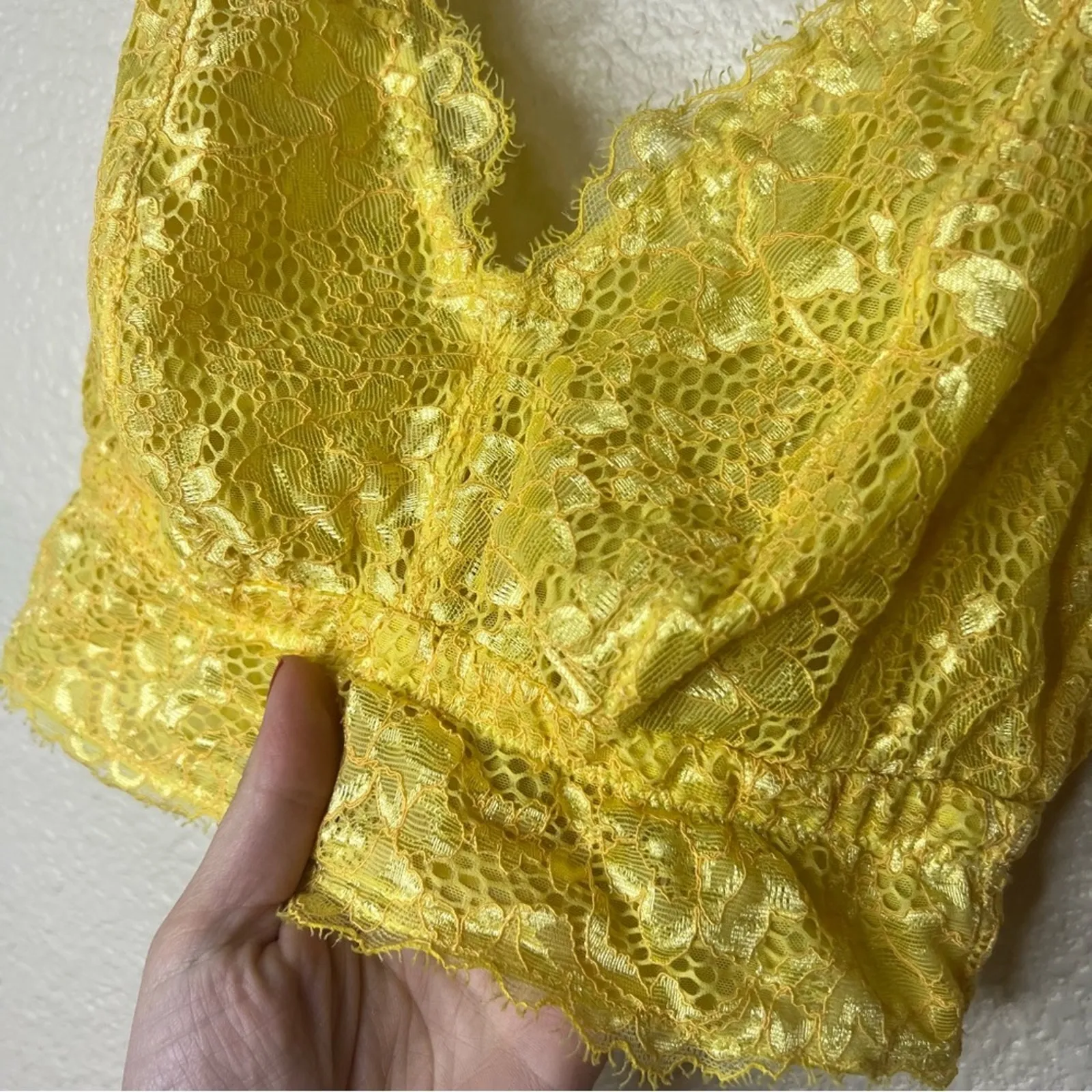 Cosabella PETRA1383 Pret A Porter Longline lace bralette in yellow XS - Image 3