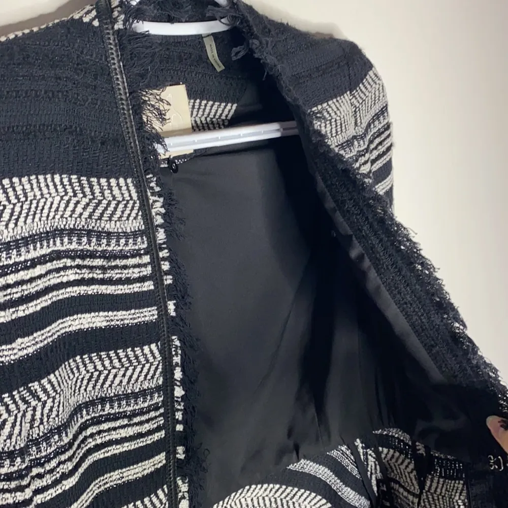 Rebecca Taylor Stripe black and white Tweed jacket size 0 - Image 80