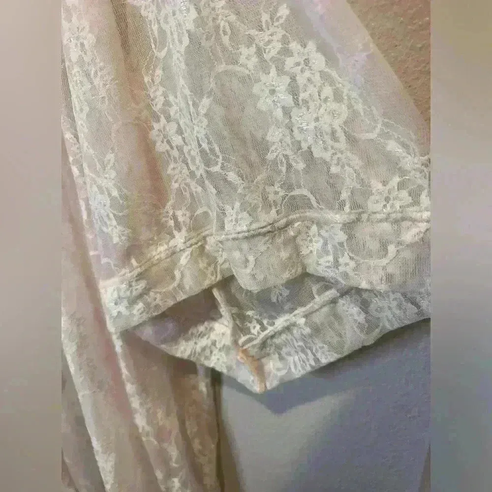 Pia Gladys Perey NWT Women’s Guipure Wedding Sheer Lace‎ Robe Size 4 - Image 5