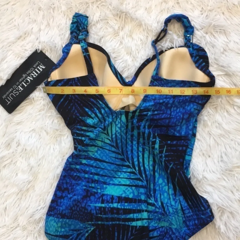 2022 MIRACLESUIT SHADOWCAT Siren blue Multi ONE PIECE SWIMSUIT SIZE 10 - Image 9