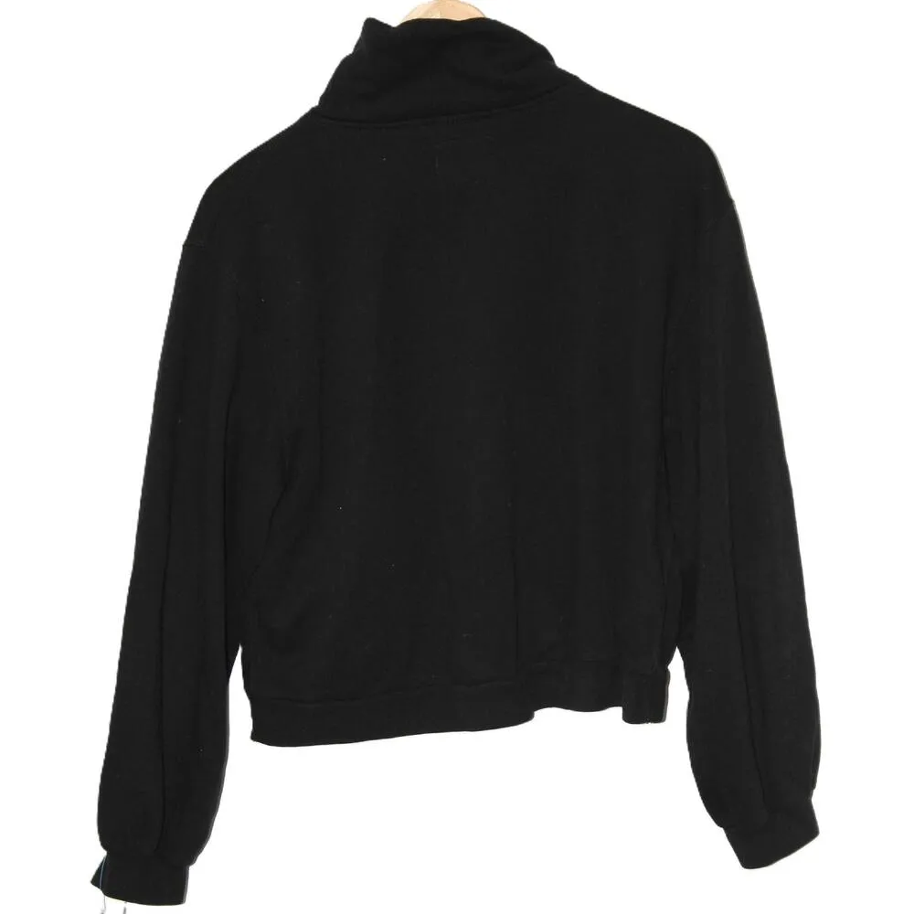 Abercrombie & Fitch Soft AF Black Cowl Neck Sweatshirt Turtleneck Sweater Size M - Image 2