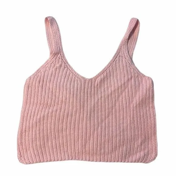 NEW American Apparel Knit Light Pink Cropped Tank - Image 2