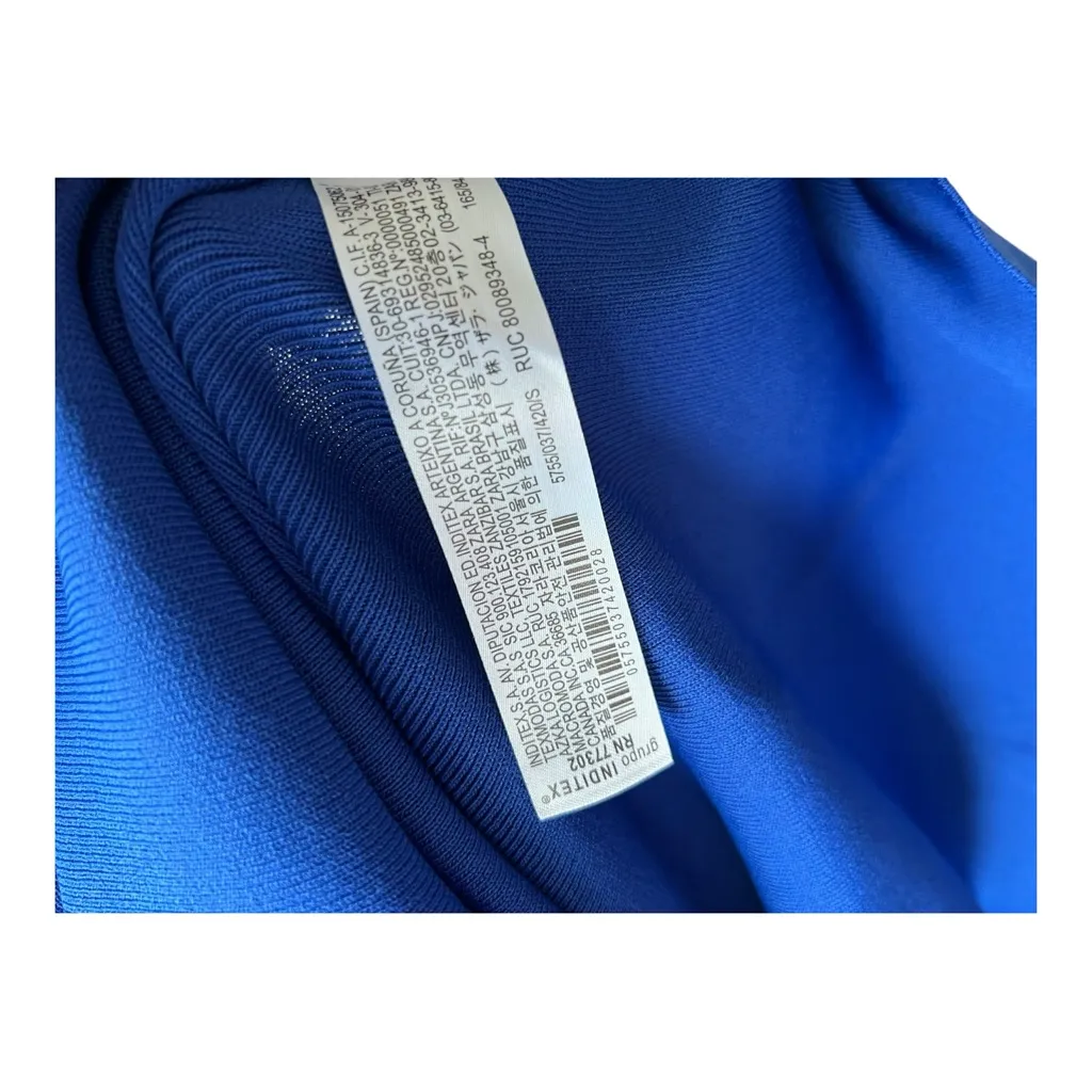 Zara Vibrant Blue Knit Midi Sweater Dress Size S - Image 9