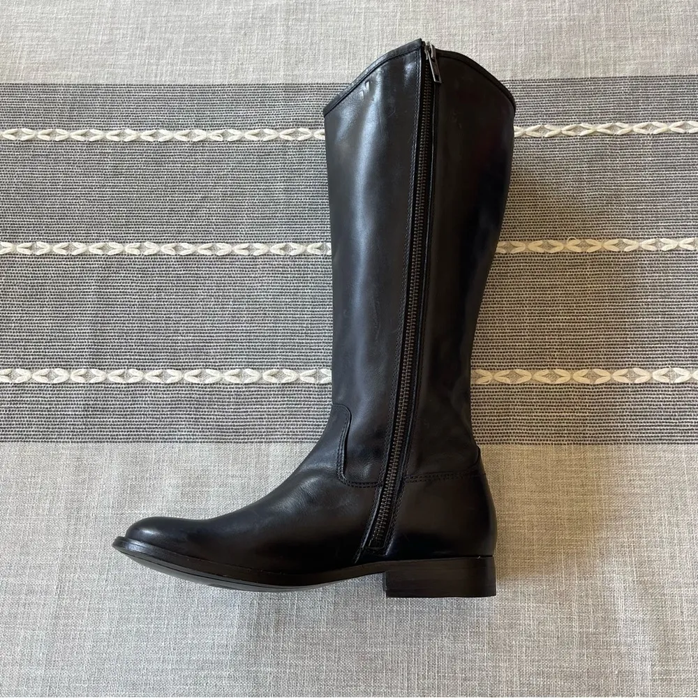 Frye Melissa Button Inside Zip Boots Black Riding Boots Women’s Size 6 - Image 12