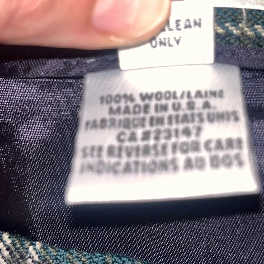 Talbots Vintage Fringe Wrap Plaid Tartan Wool Midi Skirt Women Sz 12 Blue Green - Image 6