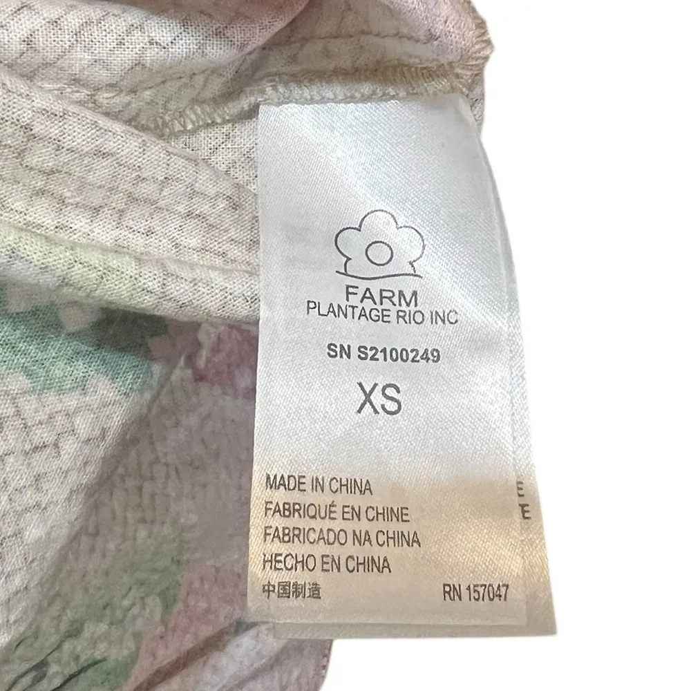 Farm Rio Floral Ruffle Beaded Tassels Belt Slip-On Dress Size XS - Image 16