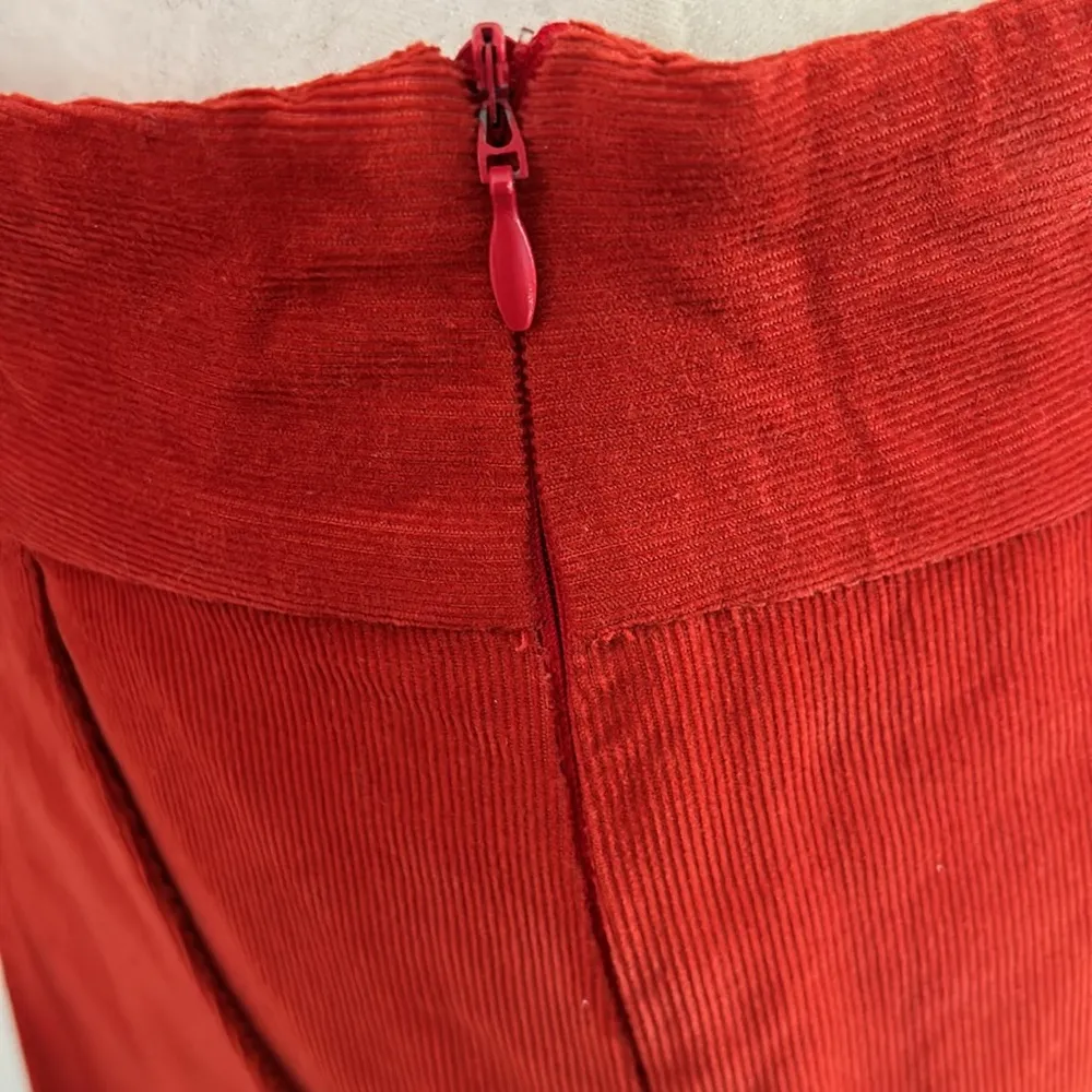 Criss Cross Light Rust Corduroy Skirt sz M Orange Size M - Image 4