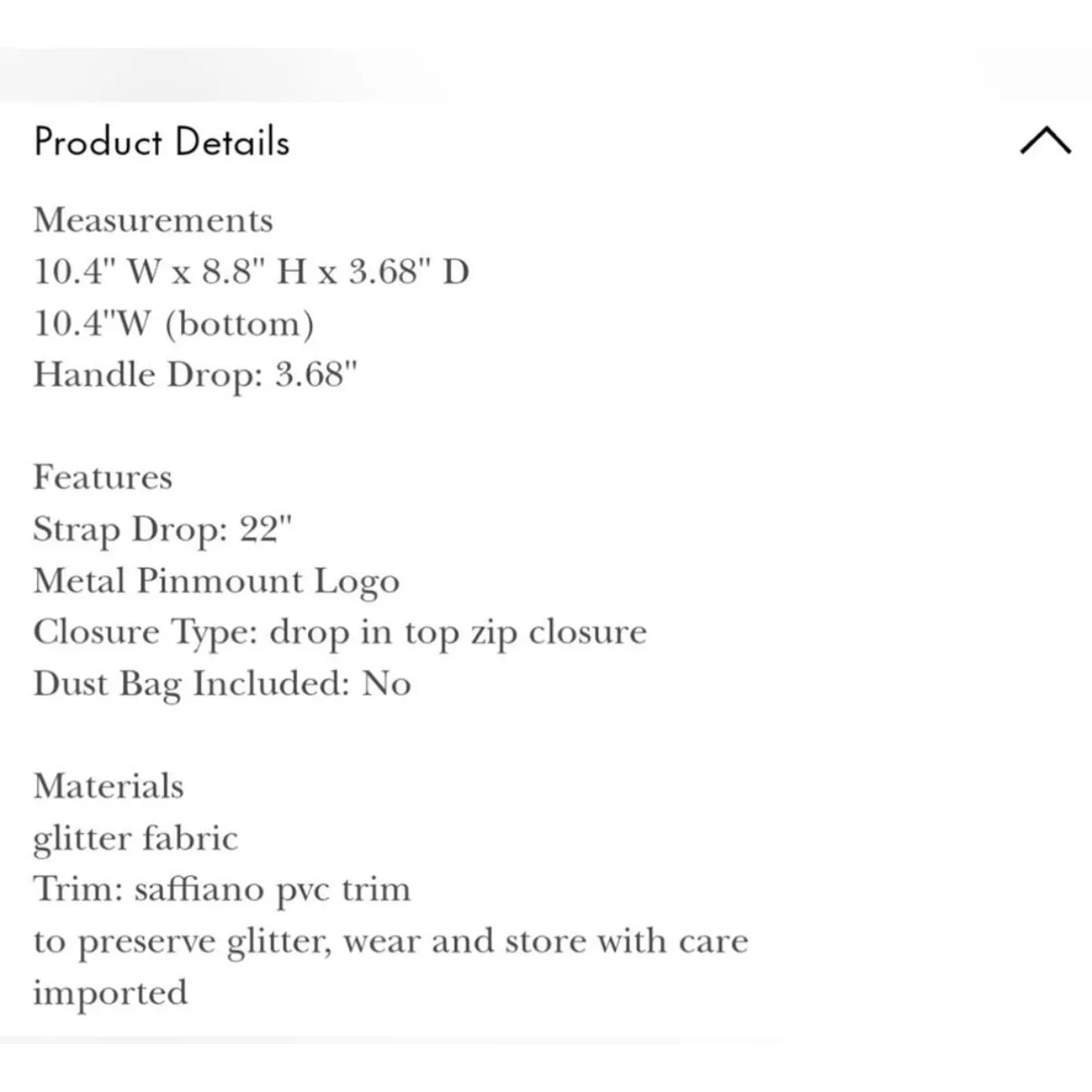 Kate Spade Tinsel Glitter Satchel Frosty Blue Crossbody Handbag - Image 3