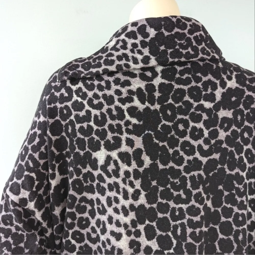 Soft Surroundings Felina Leopard Print Turtle Neck Tunic Sweater Size Medium - Image 4