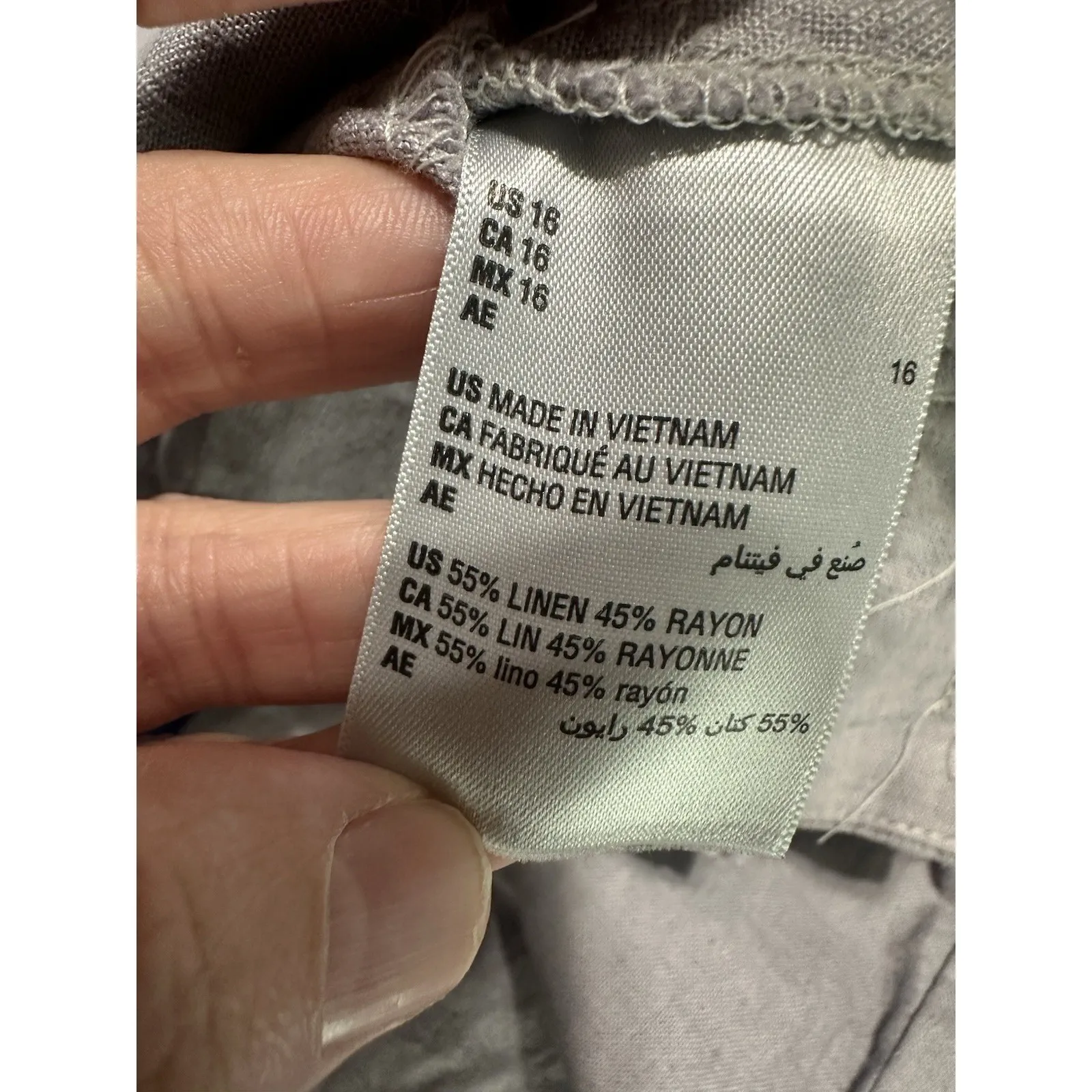 ON 34TH NWT Linen Blend Belted Paperbag High Waist Ankle Pants Lavender Size 16 Purple - Image 8