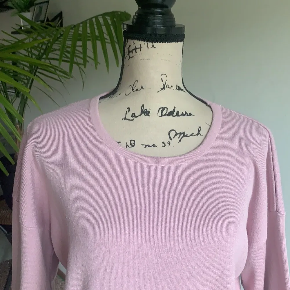 Sandro Paris Color Block Pink Gray Sweater - Image 4