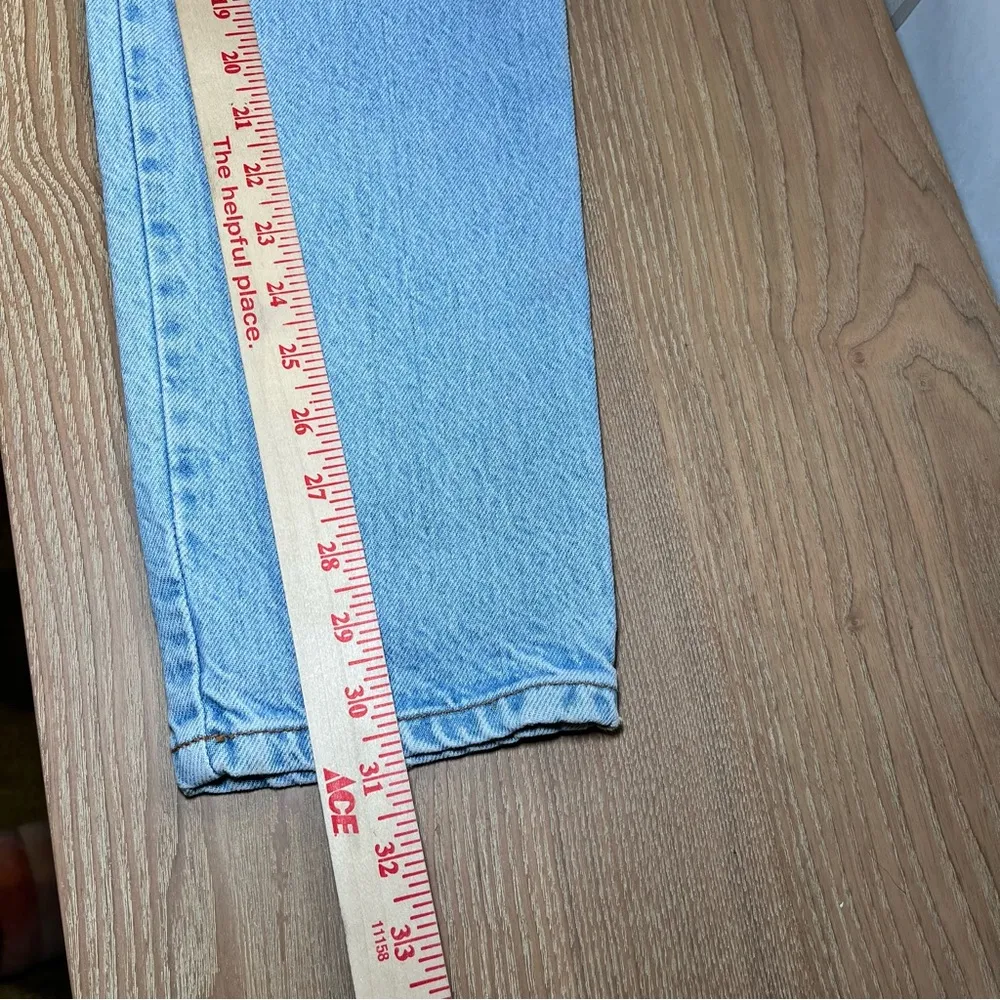 Bongo Vintage High‎ Waisted Light Wash Tapered Leg Jeans 90's Casual Denim Y2K - Image 11