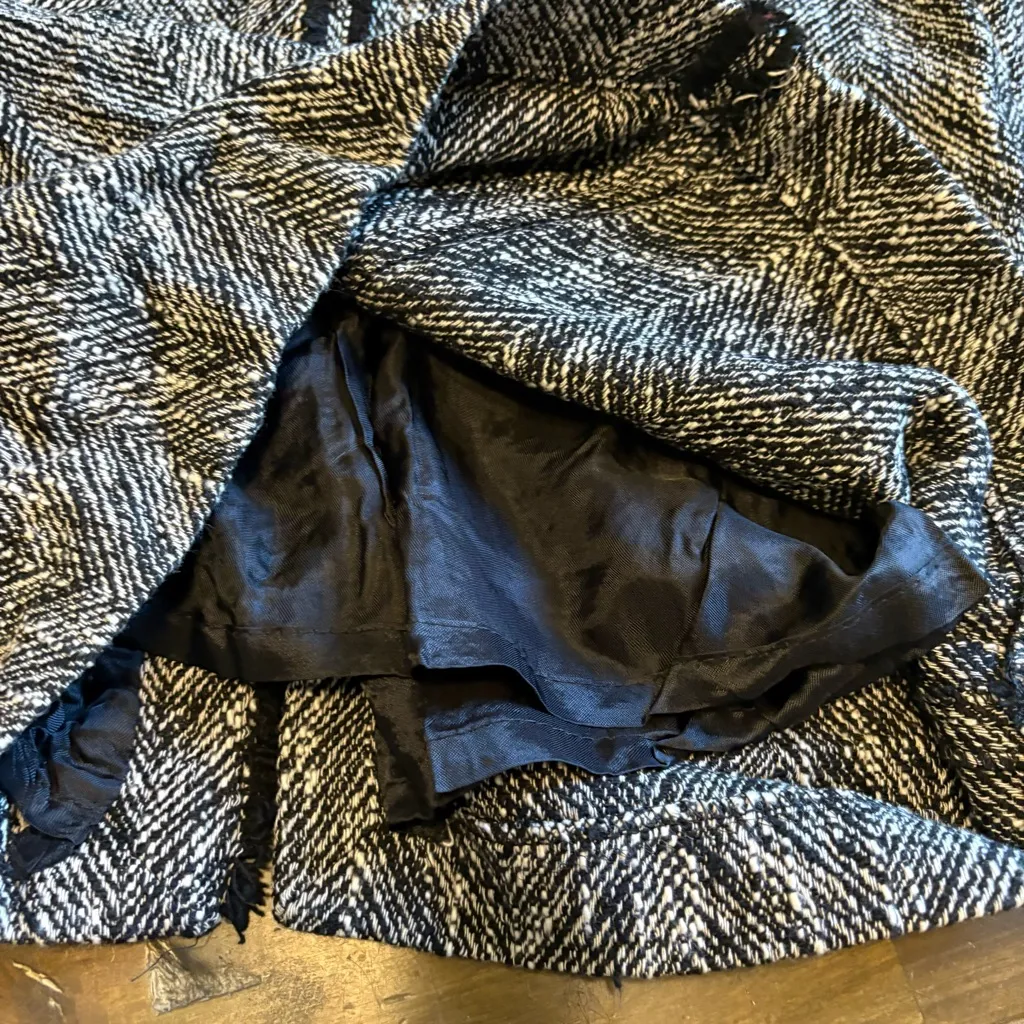 Zara Ausie Blogger Favorite Tweed Pencil Skirt Knee Textured Classy Old Money S - Image 7