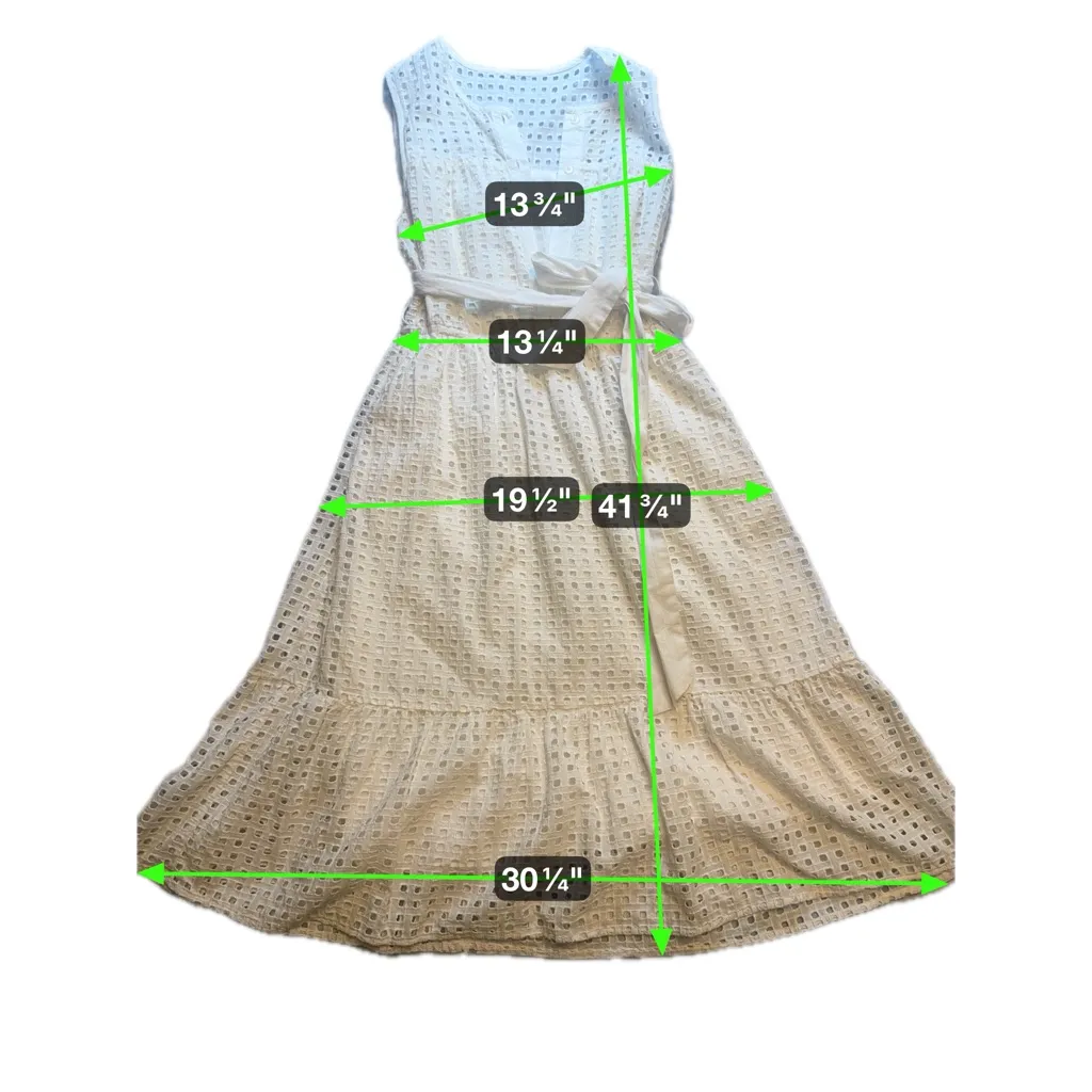 J. Crew White Eyelet Mini Dress size‎ 2 - Image 2