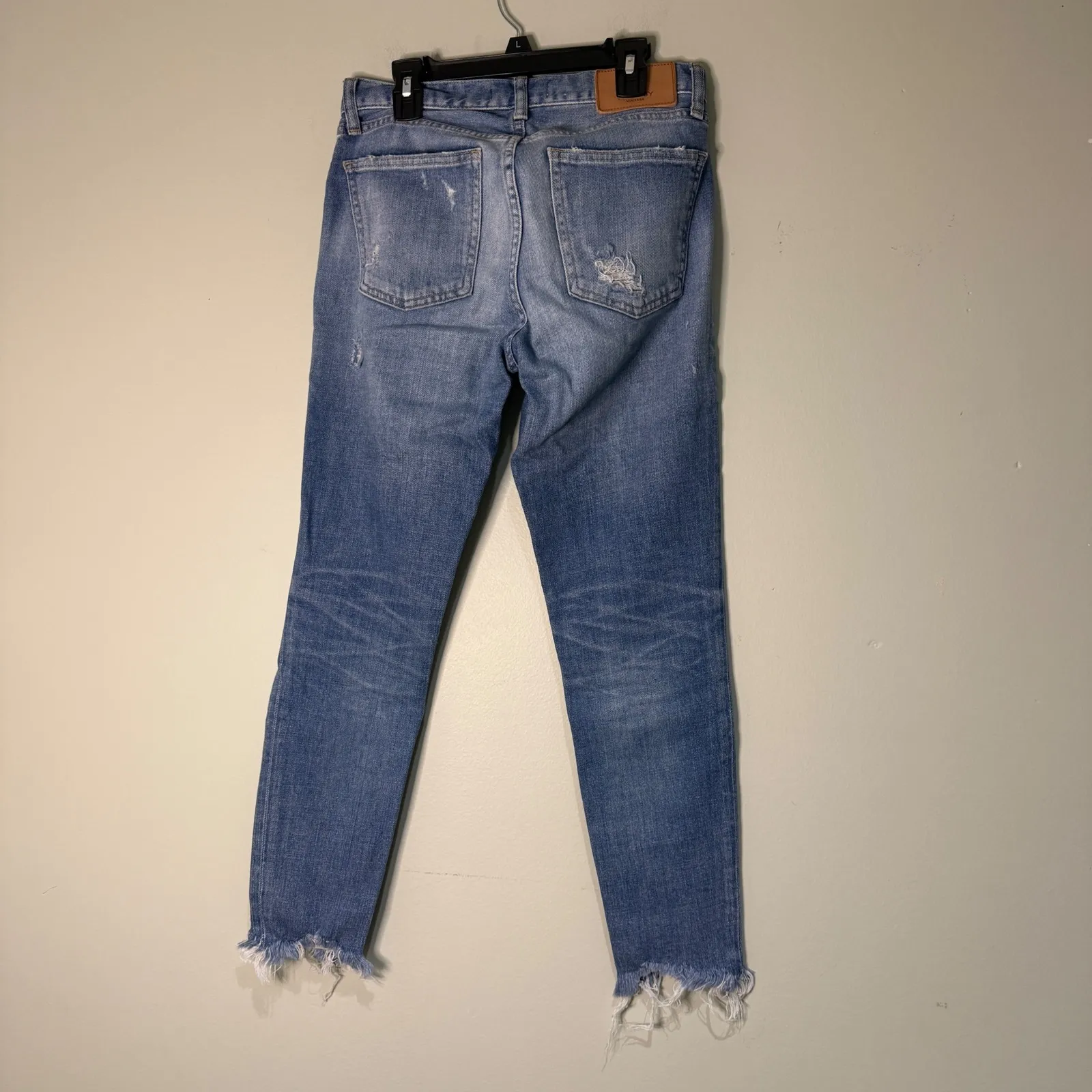 Moussy Vintage Distressed Frayed Hem Skinny Jeans‎ Size 25 Blue - Image 3