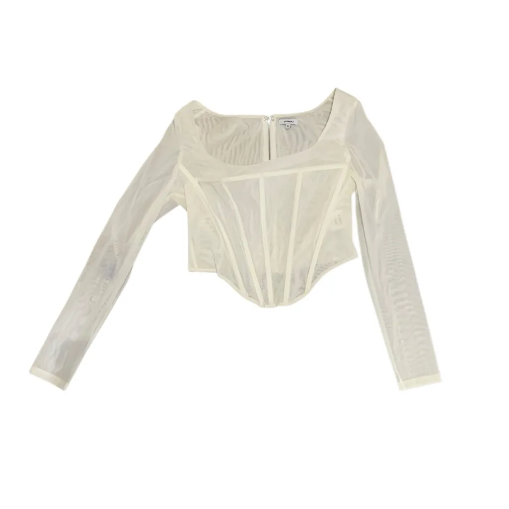 Miaou Maude white corset long sleeve top size XL - Image 5