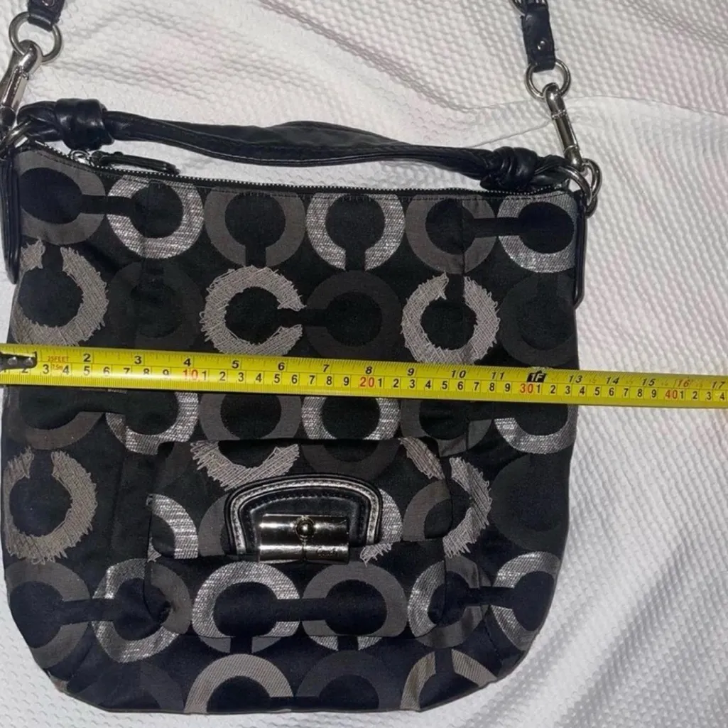 Vintage Y2K coach bag purse grey silver black crossbody - Image 7