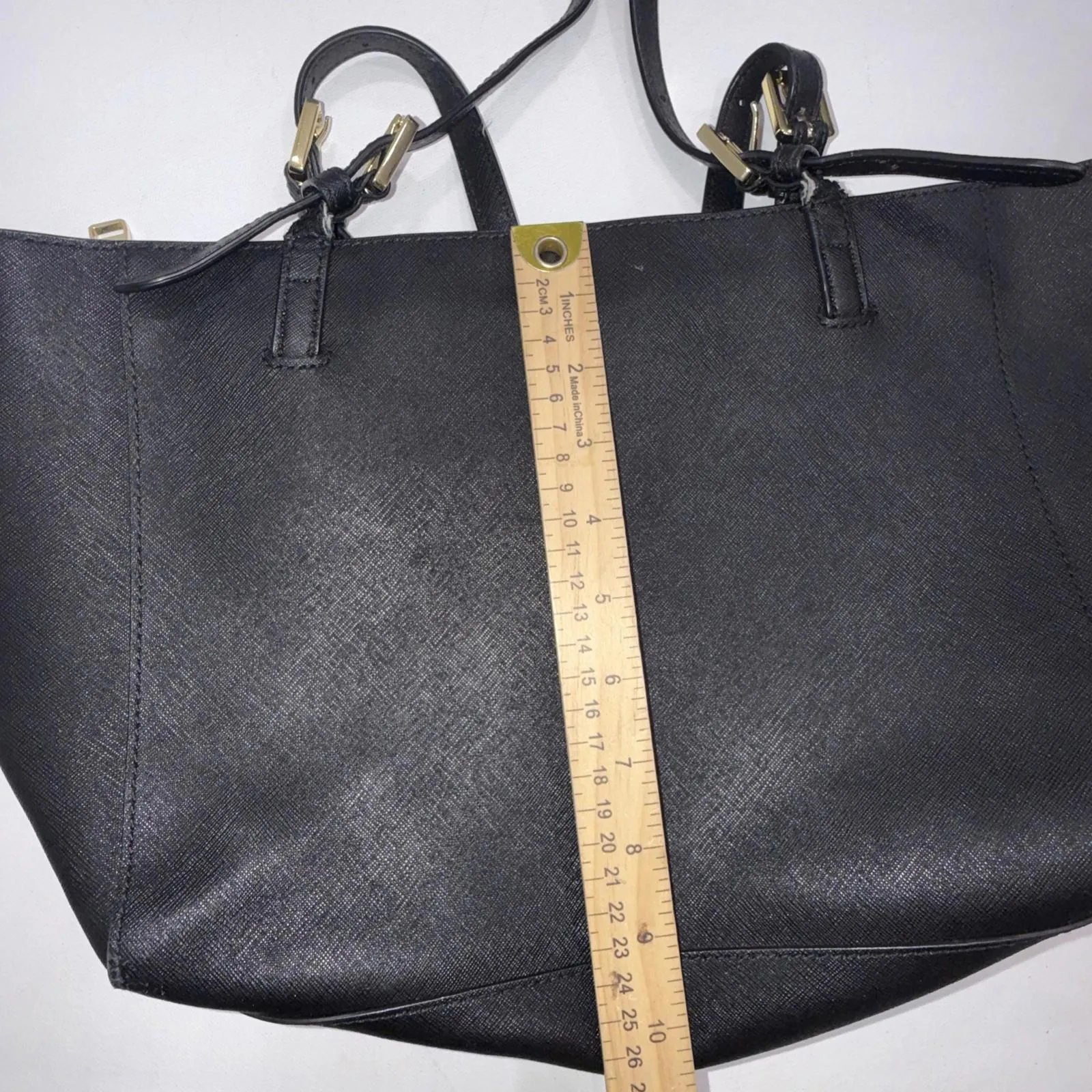 Tory Burch Robinson Saffiano Old Money Leather Large Designer Tote Handbag READ - Image 9