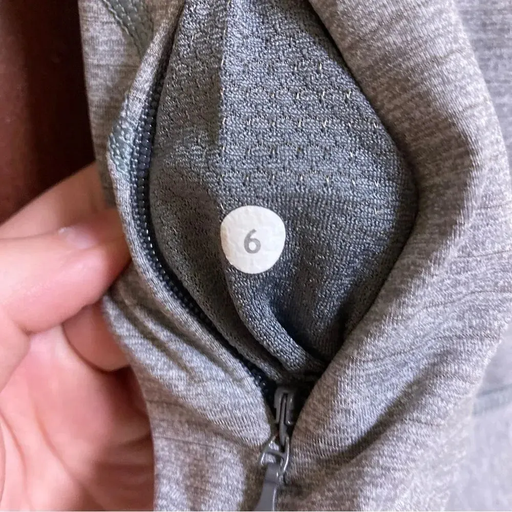 LULULEMON Run for Gold Long Sleeve Shirt Size 6 Gray Heathered Slate - Image 7