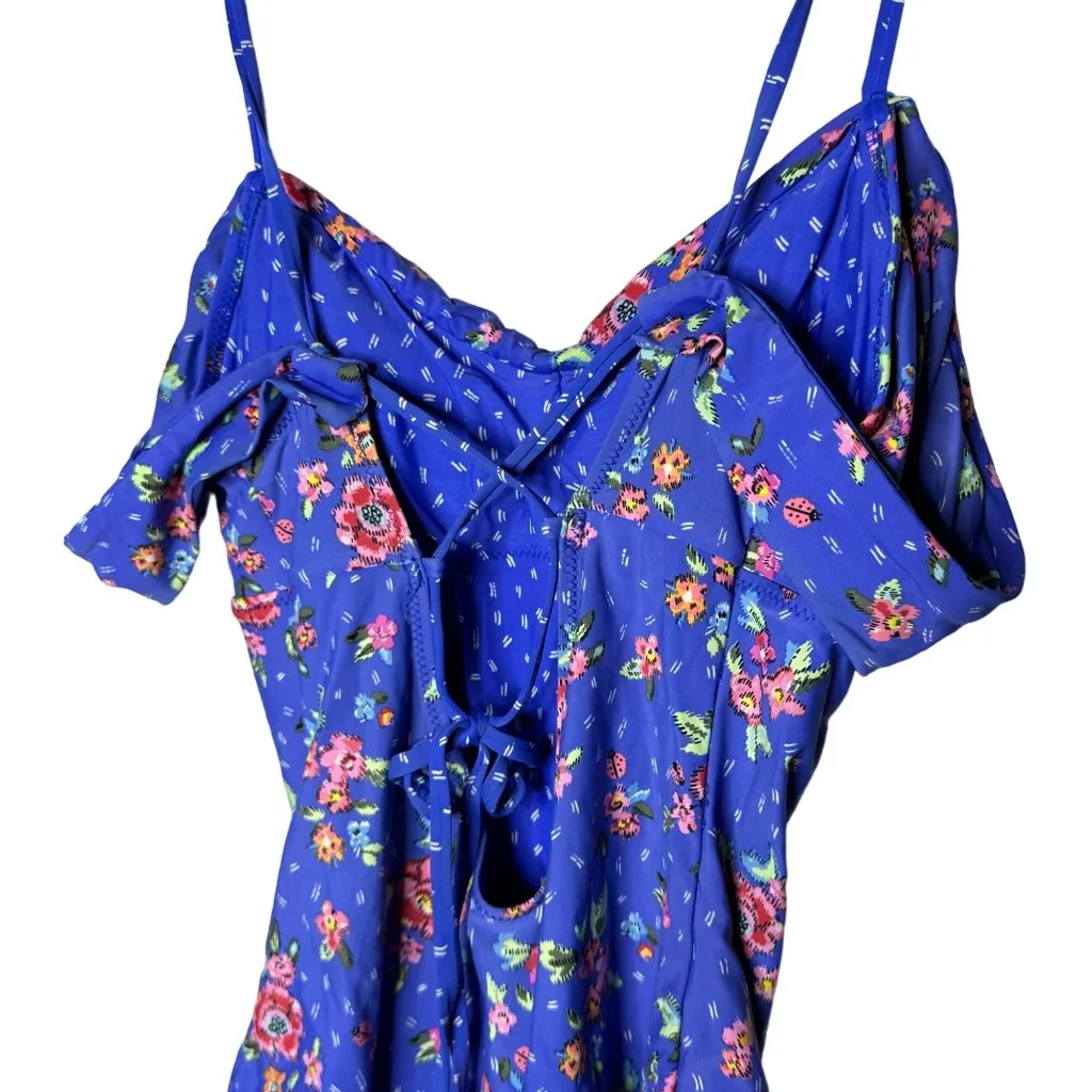 Vera Bradley One Piece Swimsuit Size Small Blue Water Bouquet and Ditto Chloe - Image 5