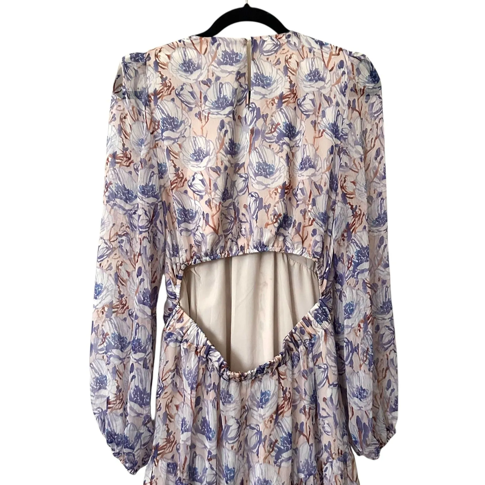 ASTR THE LABEL Sedona Chiffon Floral Maxi Dress Medium - Image 5