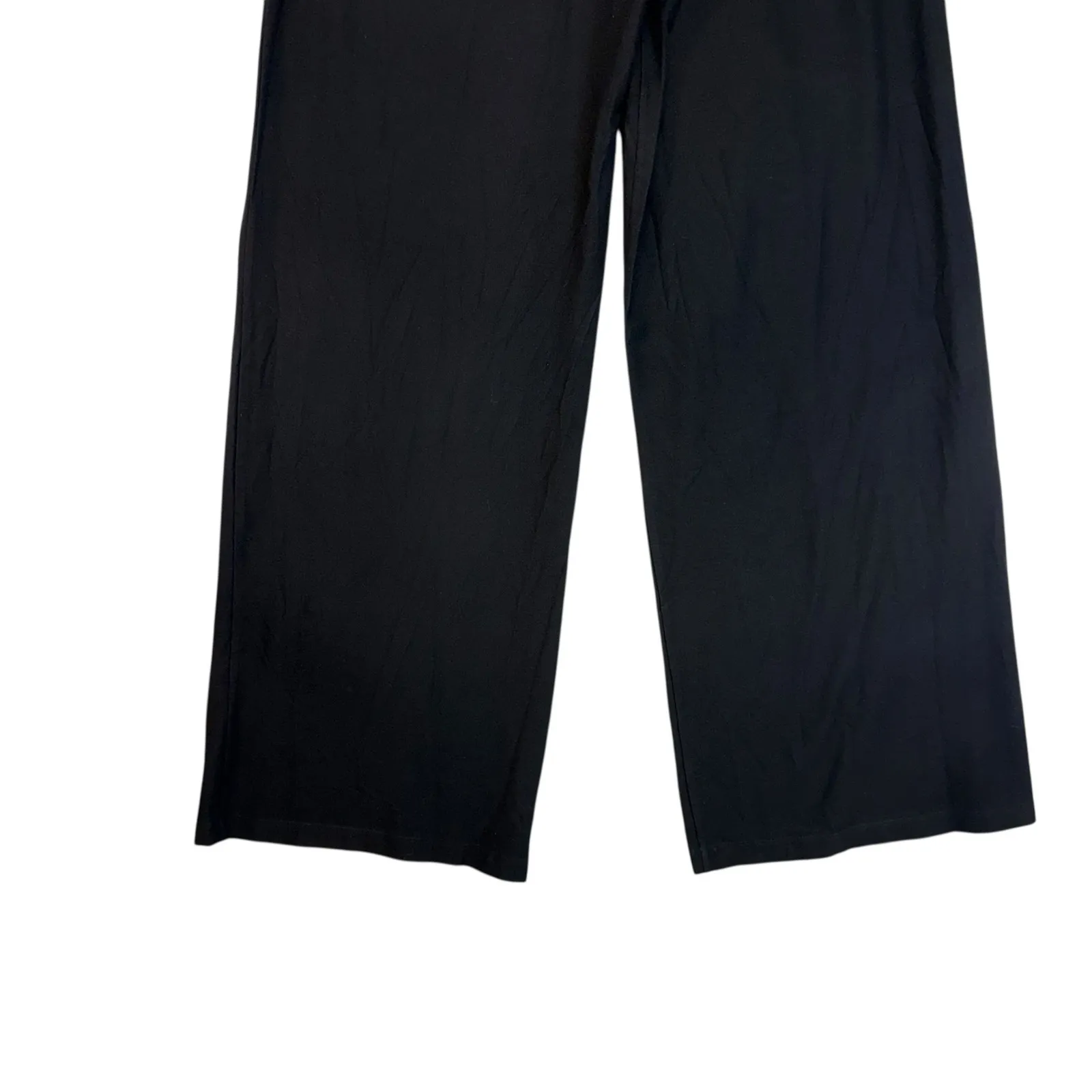 EILEEN FISHER Black Wide Leg Pants Relaxed Fit Old Money Quiet Luxury Size S - Image 7