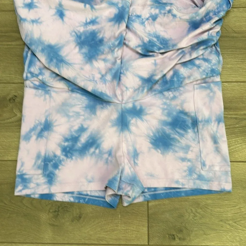 PINK By VS High Waist V Cross Over Active Skirts Tie‎ Dye Gray Purple Size XXL - Image 6