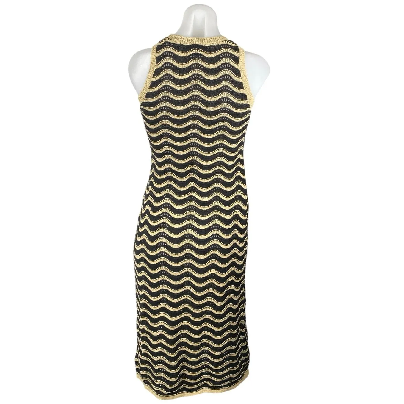 NEW Old Navy Multicolor Sleeveless Pointelle Knit Midi Bodycon Tank Dress Size S - Image 3