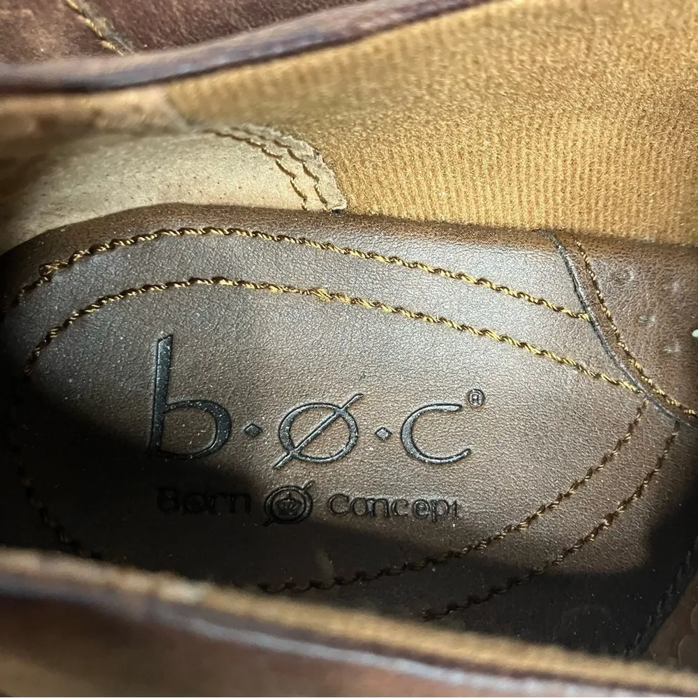 B.O.C. Brown leather heeled booties‎ size 8.5 - Image 7