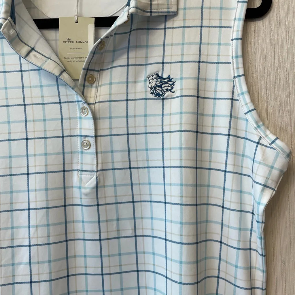 Peter Millar Women’s Sleeveless Golf Polo Top | Size Large | NWT - Image 2