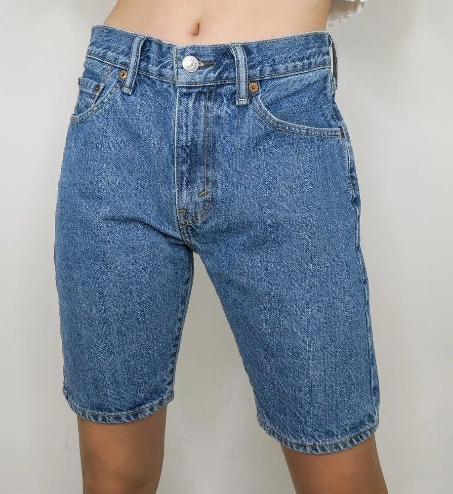 Vintage Levi’s 505 High Waisted Denim Shorts - Image 5