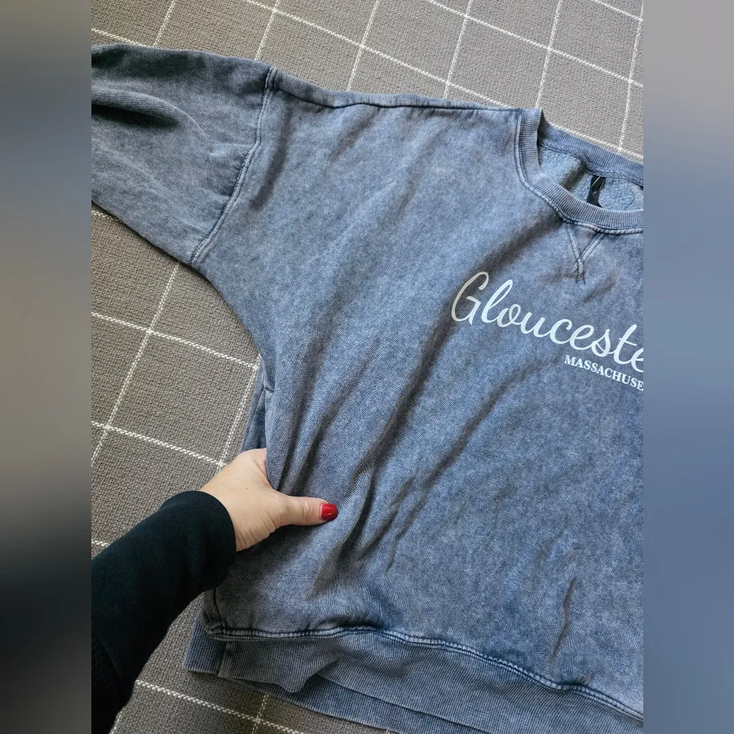 Gloucester Massachusetts Sweat Shirt Blue Size L - Image 5