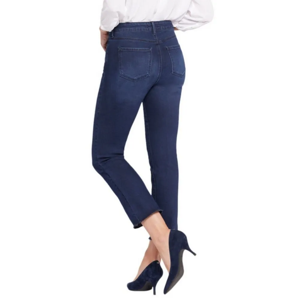 💕NYDJ💕 High Rise Slim Bootcut Ankle Jeans ~ Facade Dark Blue 14 NWT - Image 3