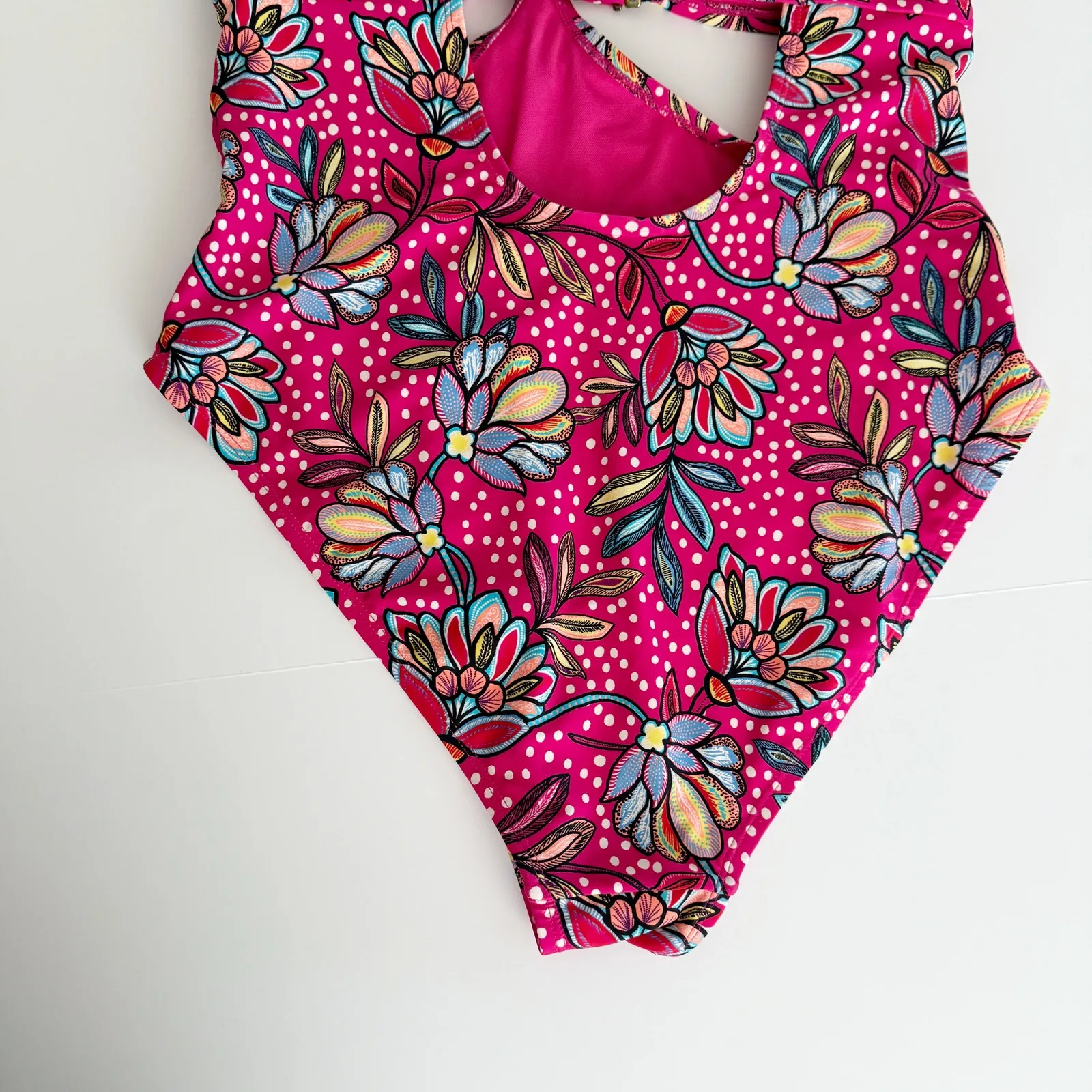 [Tabitha Brown] Target Size XL Pink Floral Print Cut Out One Piece Swimsuit - Image 8