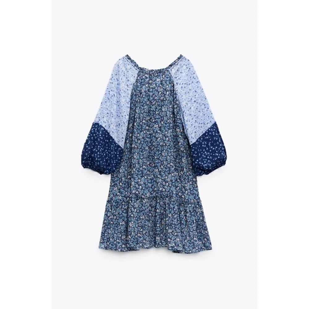 ZARA Boho Floral  Tiered Maxi Dress - Image 4