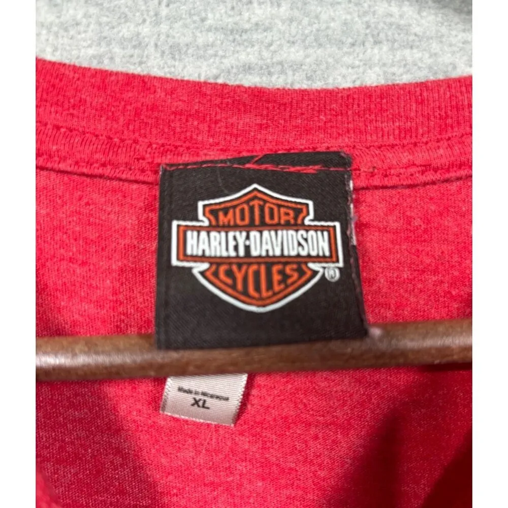 Harley Davidson Red Skull Anchor Graphic T-Shirt XL Traverse‎ City - Image 3