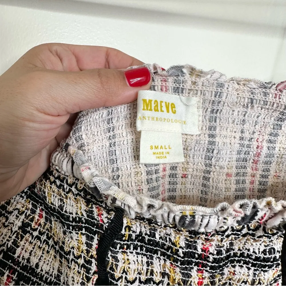 Anthropologie Maeve Zamirah Smocked Wide Leg Pants - Image 6